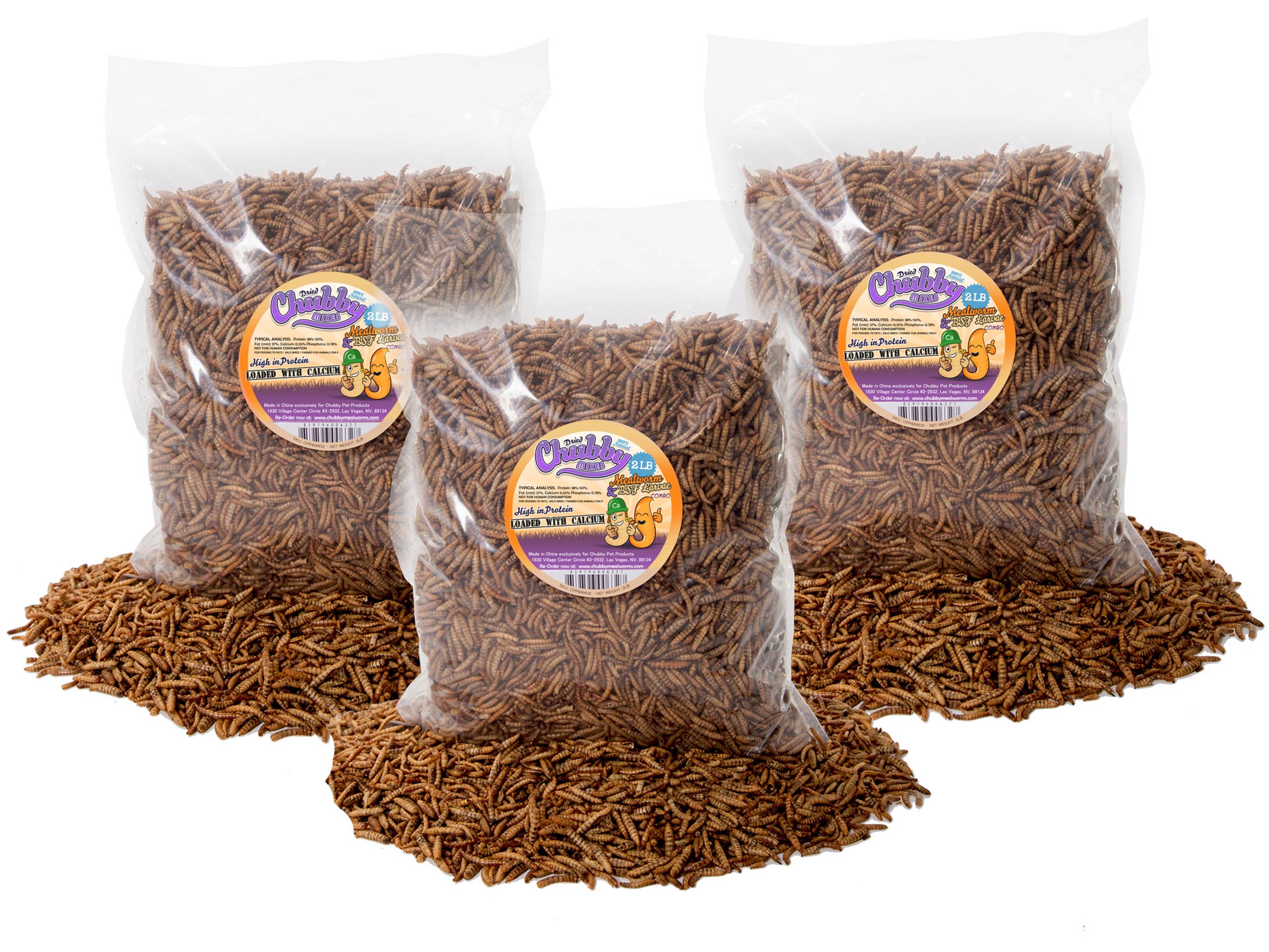 Chubby Mix 6lb (Mealworm & Black Soldier Fly Larvae Combo)