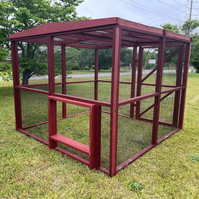 OverEZ Chicken Run Wooden 16' Walk-In Red or White