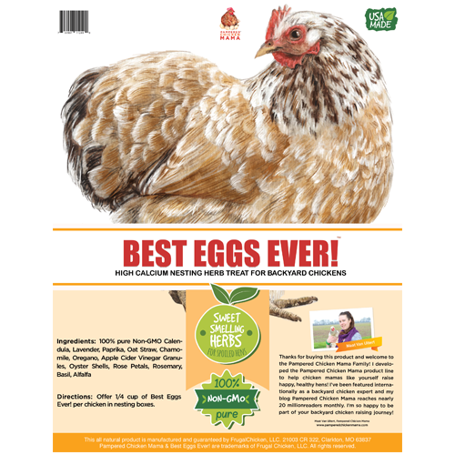 Pampered Chicken Mama Best Eggs Ever! (TM) Nesting Herbs (Chamomile, Roses, Lavender, Cornflowers, & Calendula) For Pet Chickens