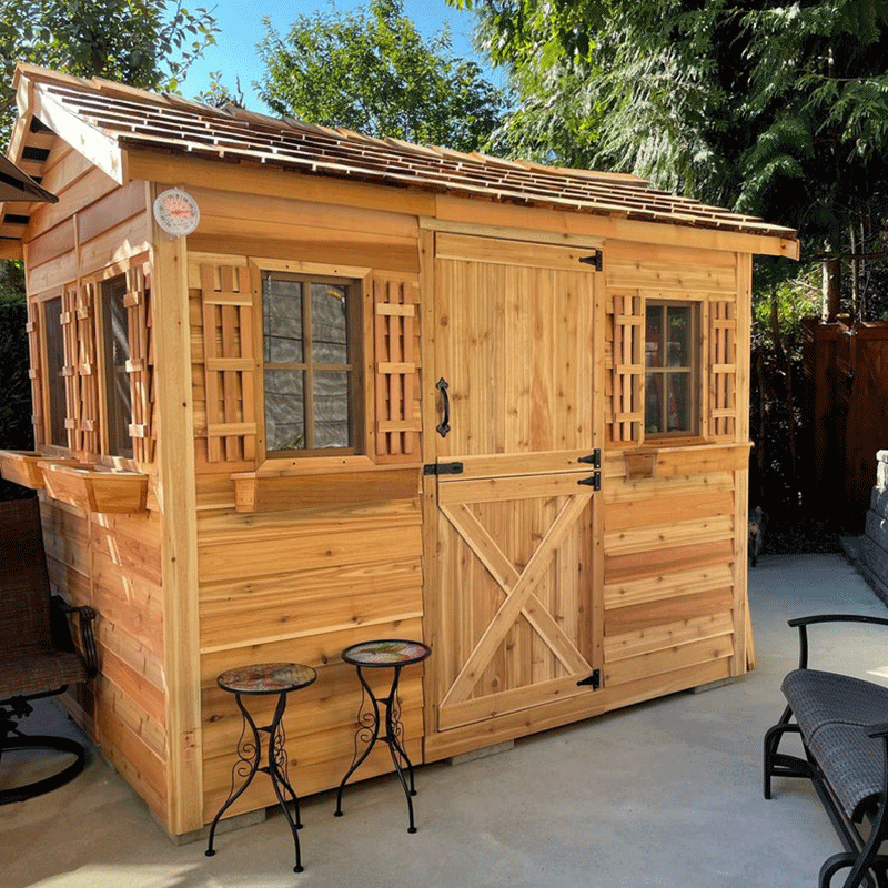 CedarShed Beach House Storage Shed 6 Windows