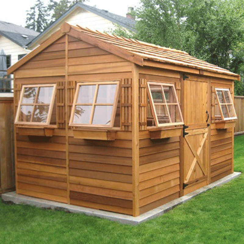 CedarShed Beach House Storage Shed 6 Windows