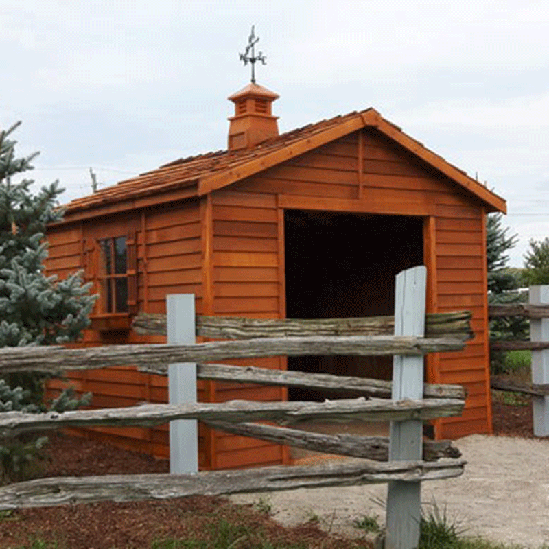 CedarShed Rancher Lawn Mower Storage Shed with Double Doors