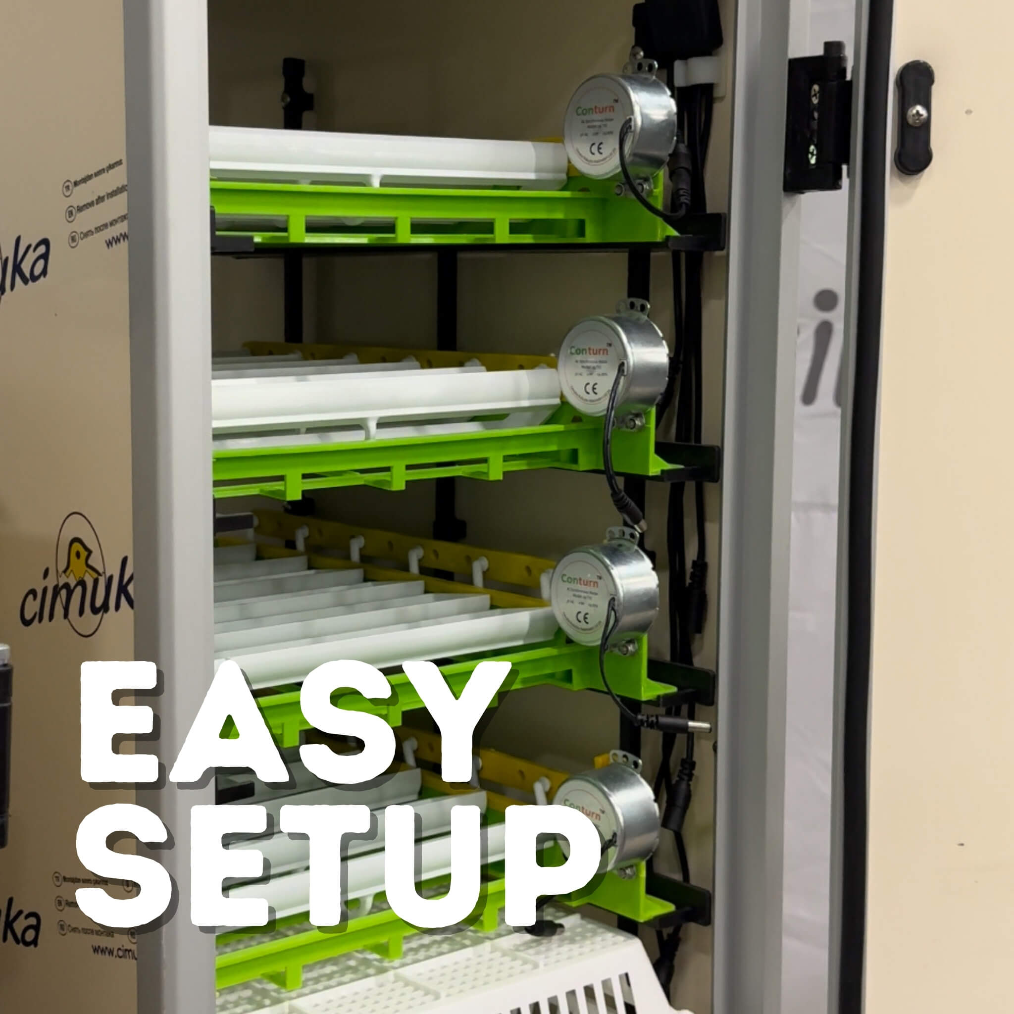 Cimuka CT180 SH - Egg Incubator - Setter & Hatcher easy setup for beginners
