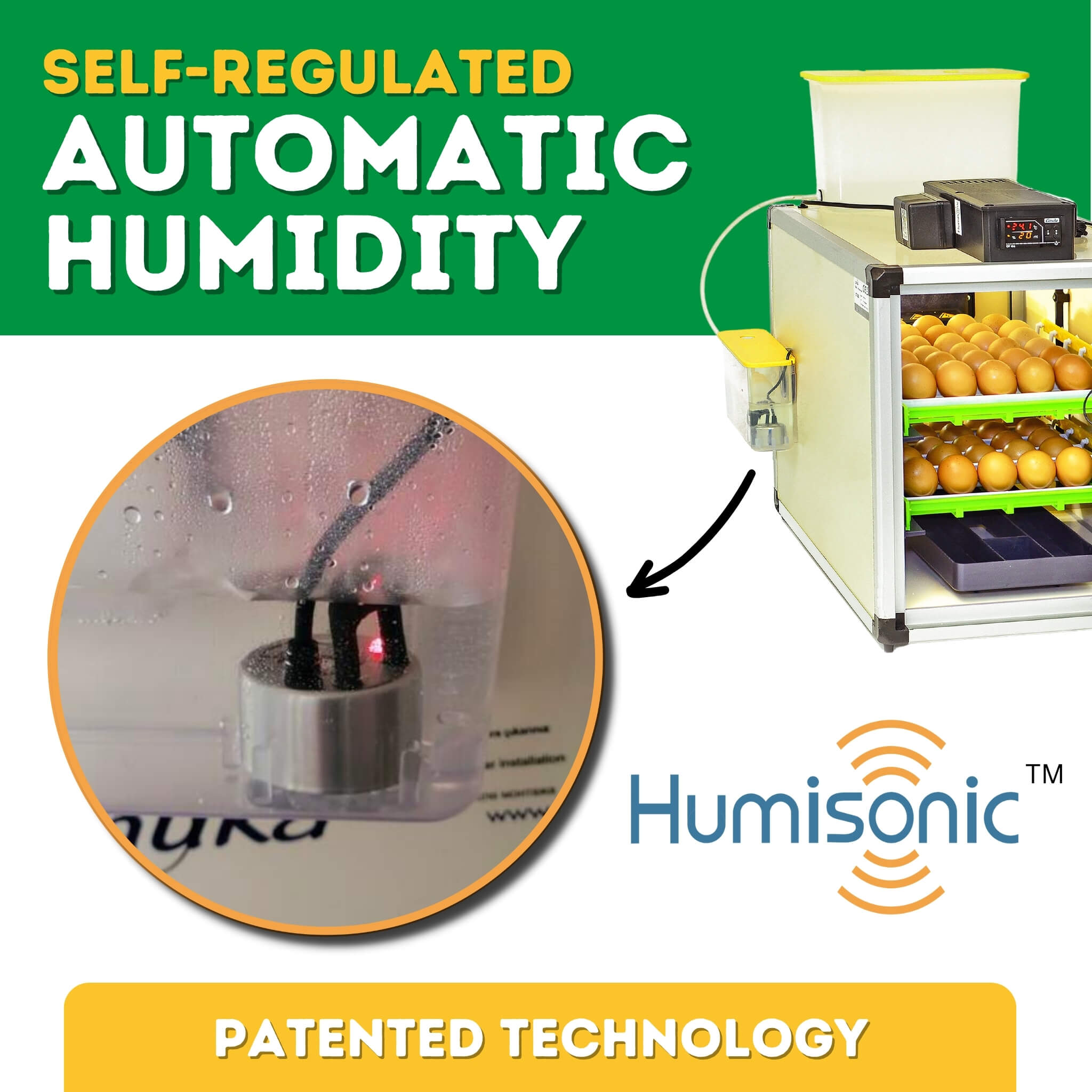 Cimuka CT60 H - Egg Incubator - Hatcher Only automatic humidity control