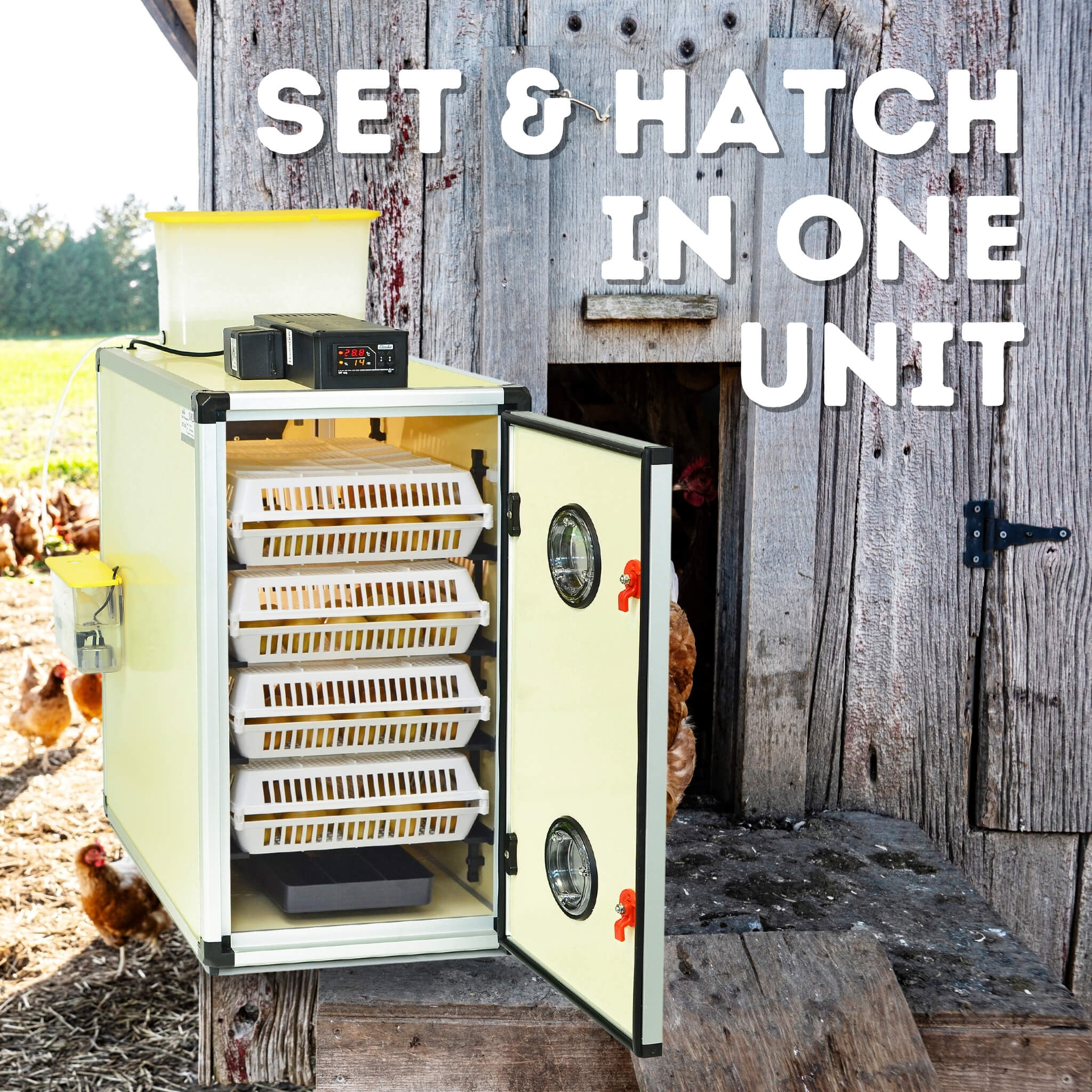 Cimuka Egg Incubator Setter & Hatcher CT120 SH turn it into a hatcher