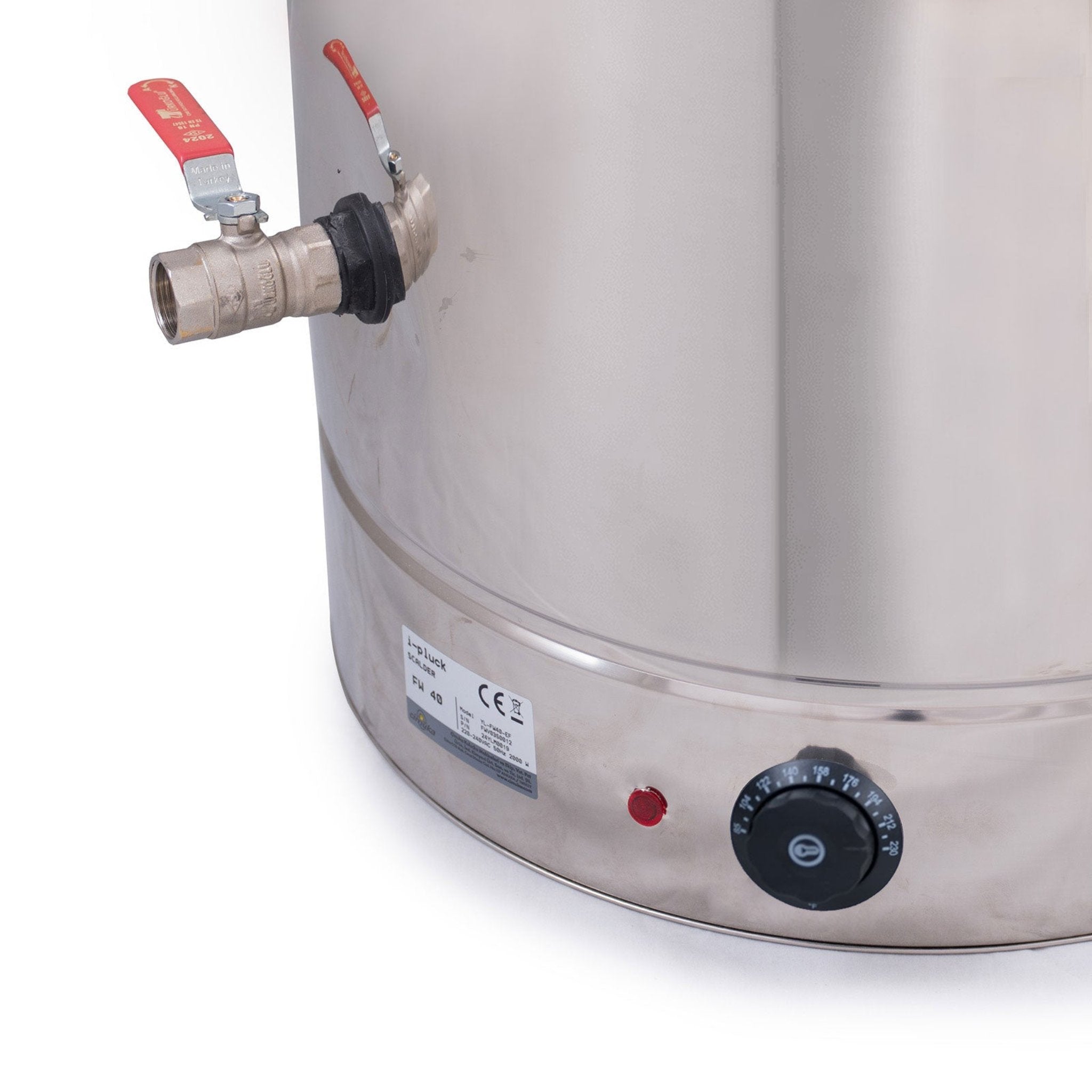 Cimuka Stainless Steel Poultry Scalder with Manual Dunker, 16 Gal connection