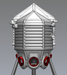CoopWorx 40 lb Feed Silo with Optional Base Styles side view