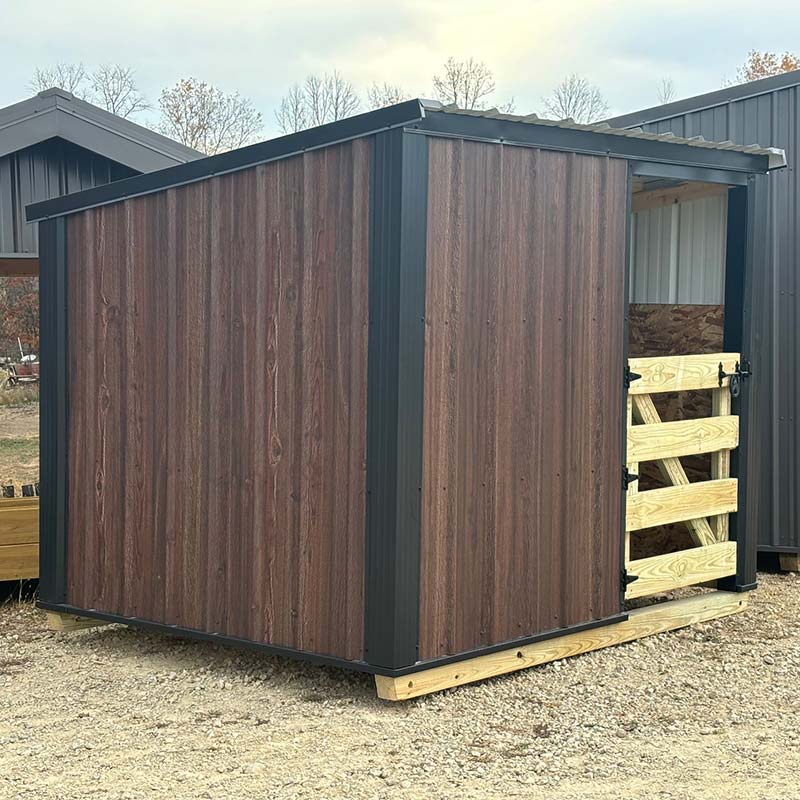 Driftless Outdoors 8’ x 8’ Shelter with Gate brown and black