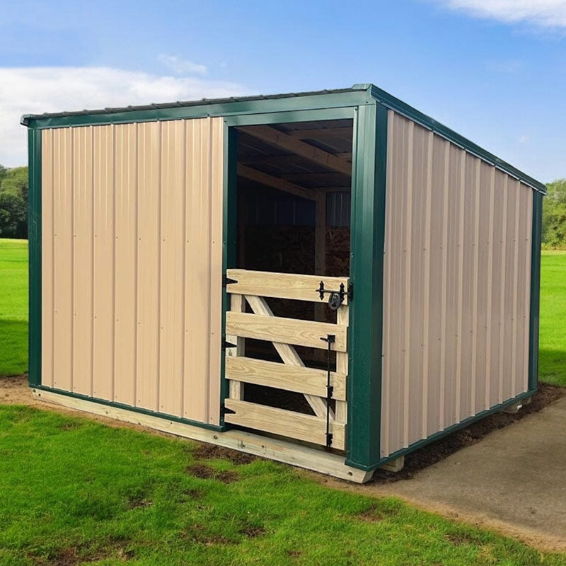 Driftless Outdoors 8’ x 8’ Shelter with Gate tan and green