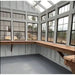 Driftless Outdoors Horizon Greenhouse inside view with shelves