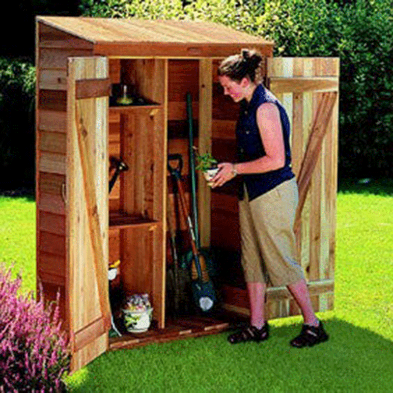 CederShed Gardeners Hutch 2x4 Cedar Storage Shed