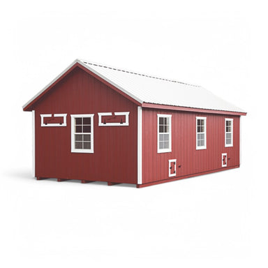 Hen House Collection A-Frame Chicken Coop & Center Feed Room A1224 back
