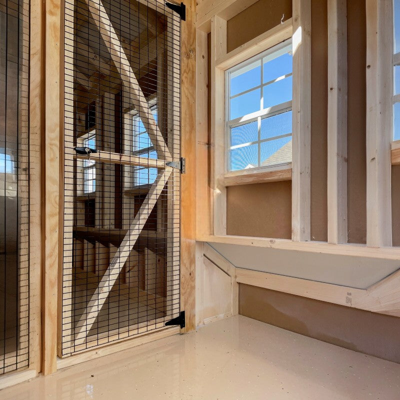 Hen House Collection Feedroom Add-On attached with storage area