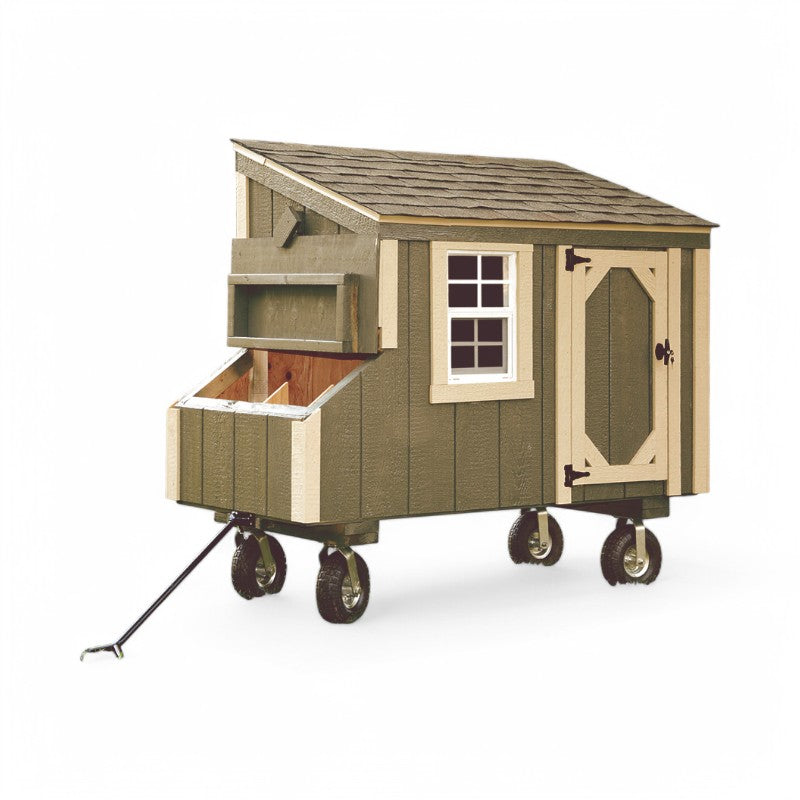 Hen House Collection Lean To Chicken Coop 3 x 5' L35 LP siding
