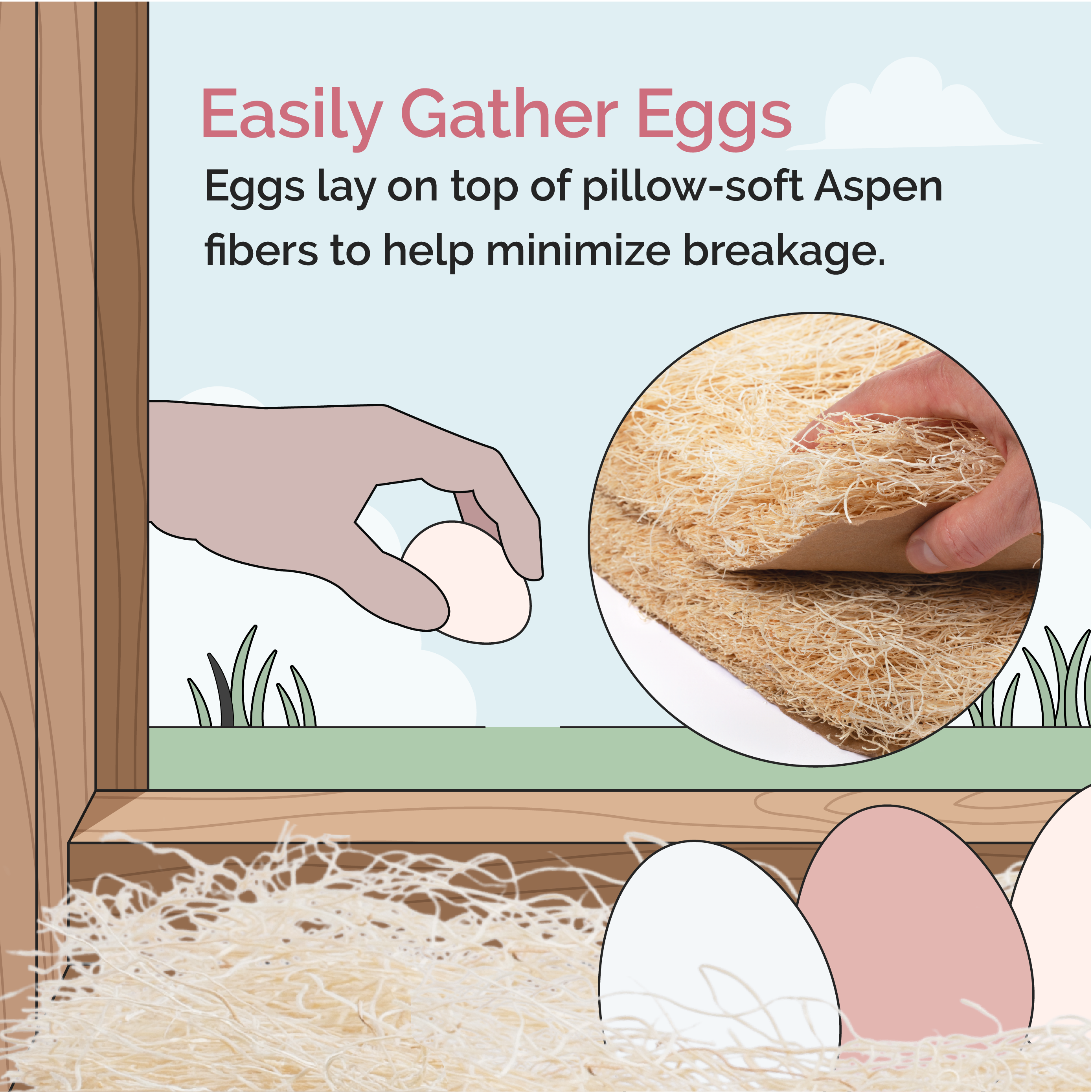 Mile Four Chicken Nesting Pads