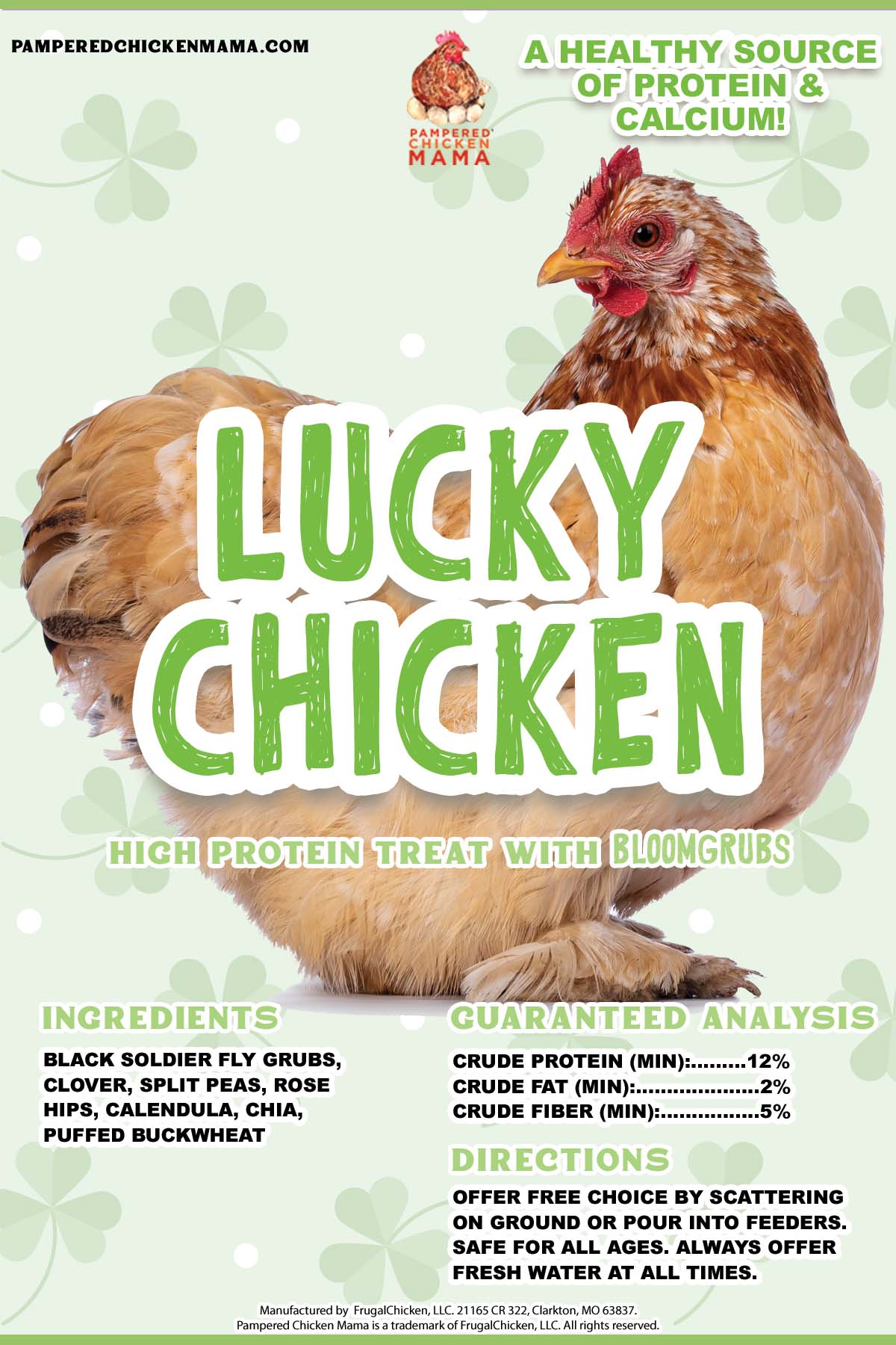 Pampered Chicken Mama Lucky Chicken Textured Treat To Encourage Foraging