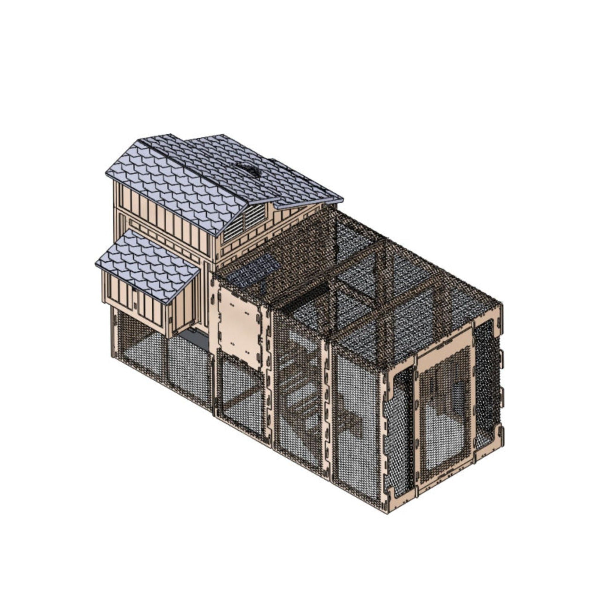 Snaplock by Formex Large Chicken Coop with Stand and Stairs & Run - Combo Kit