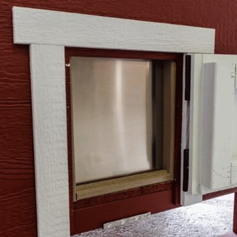 OverEZ Automatic Chicken Coop Door outside