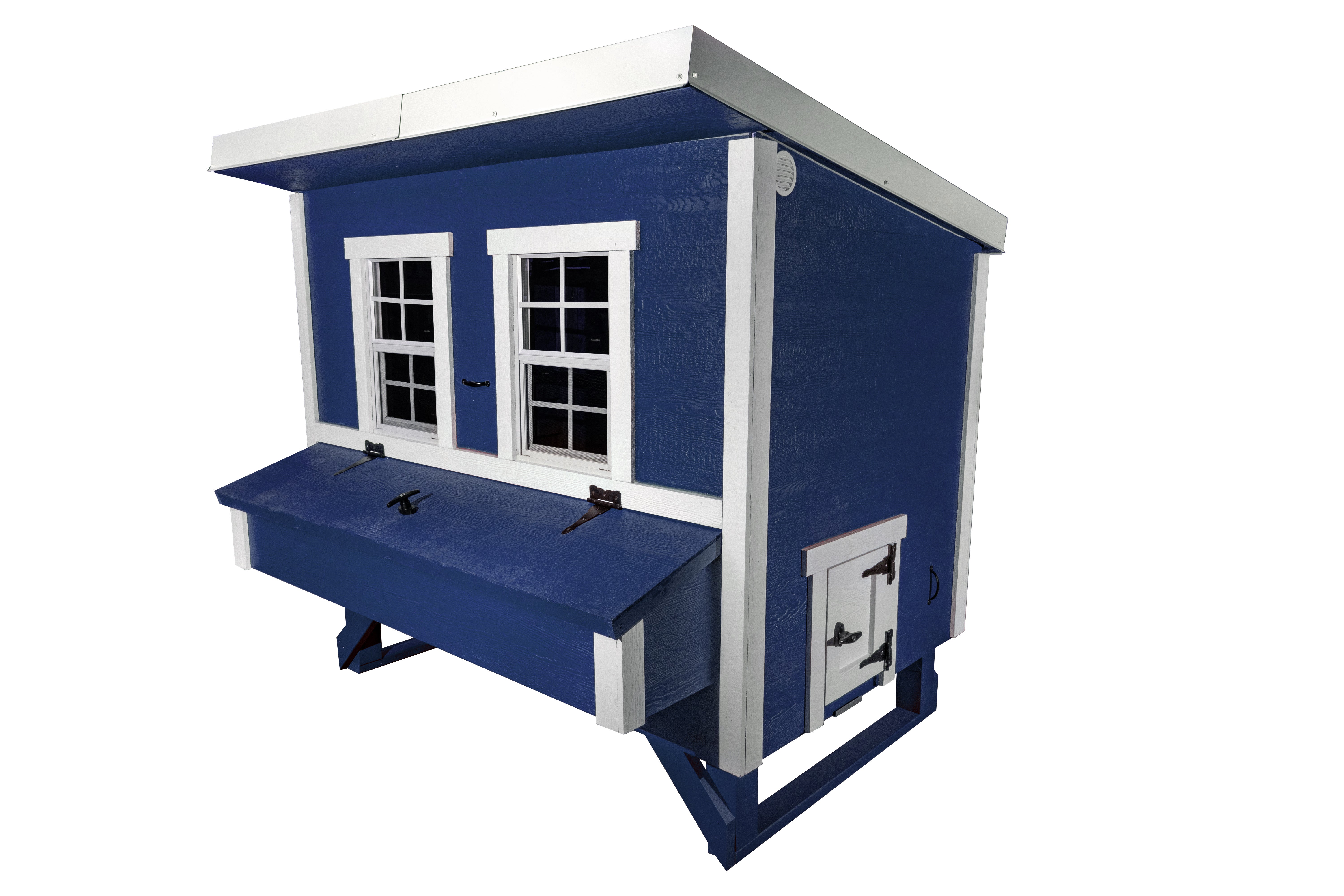 OverEZ Chicken Coop Large Up to 15 Chickens blue front and side