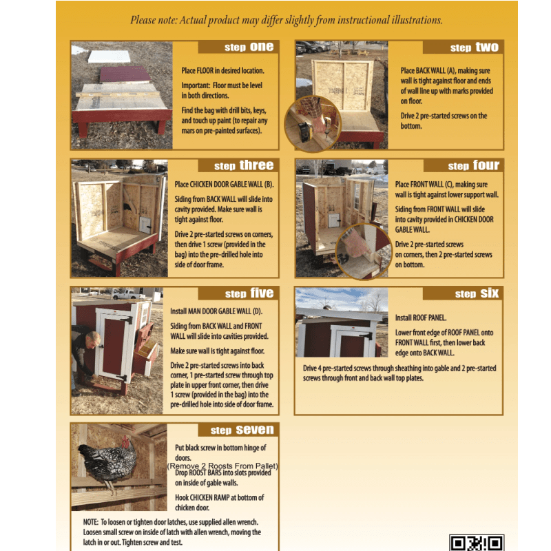 OverEZ Chicken Coop Medium Up to 10 Chickens assembly instructions 2