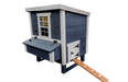 OverEZ Chicken Coop Medium Up to 10 Chickens blue front and chicken stairs