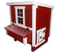 OverEZ Chicken Coop Medium Up to 10 Chickens red chicken door