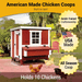 OverEZ Chicken Coop Medium with Wheels Amish made