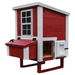 OverEZ Chicken Coop Small Red with Wheels side
