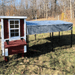 OverEZ Chicken Coop Small Red with Wheels with optional covered run