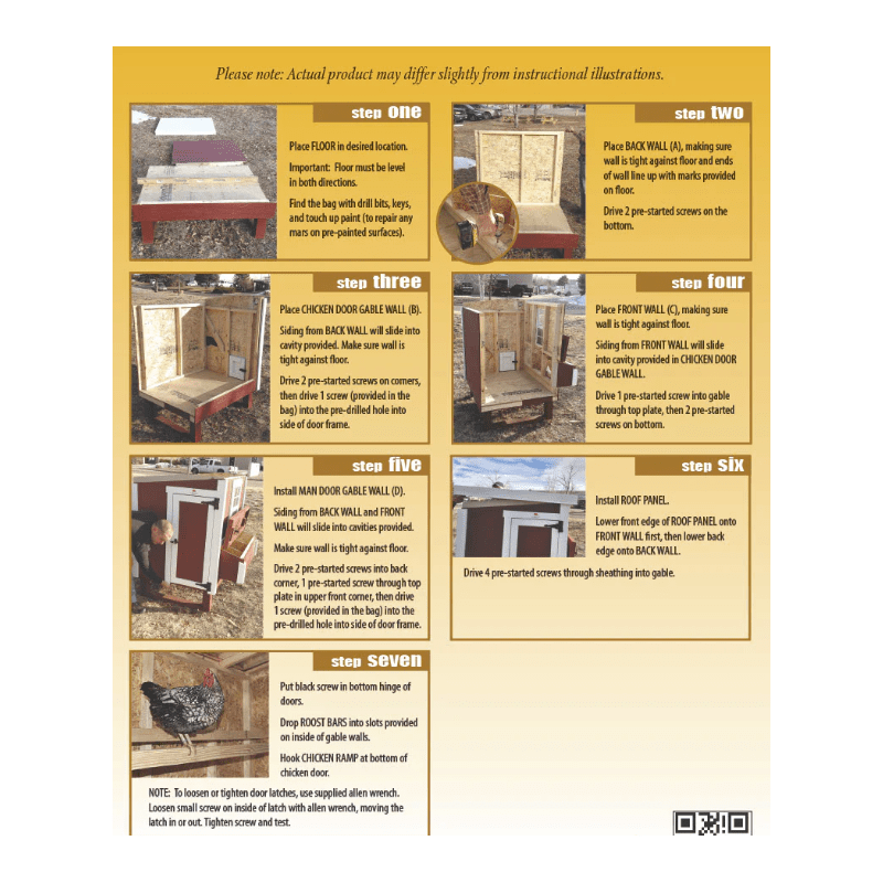 OverEZ Chicken Coop Small Up to 5 Chickens assembly instructions continued