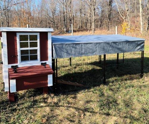 OverEZ Chicken Coop Small Up to 5 Chickens optional run with tarp