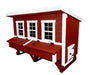 OverEZ Chicken Coop XL Up to 20 Chickens red with external nesting boxes