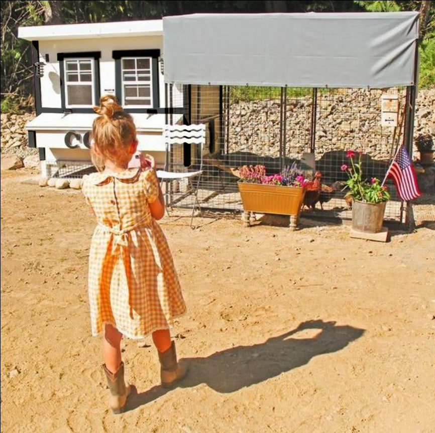 OverEZ Chicken Coop XL Up to 20 Chickens white coop with optional wire run and tarp cover