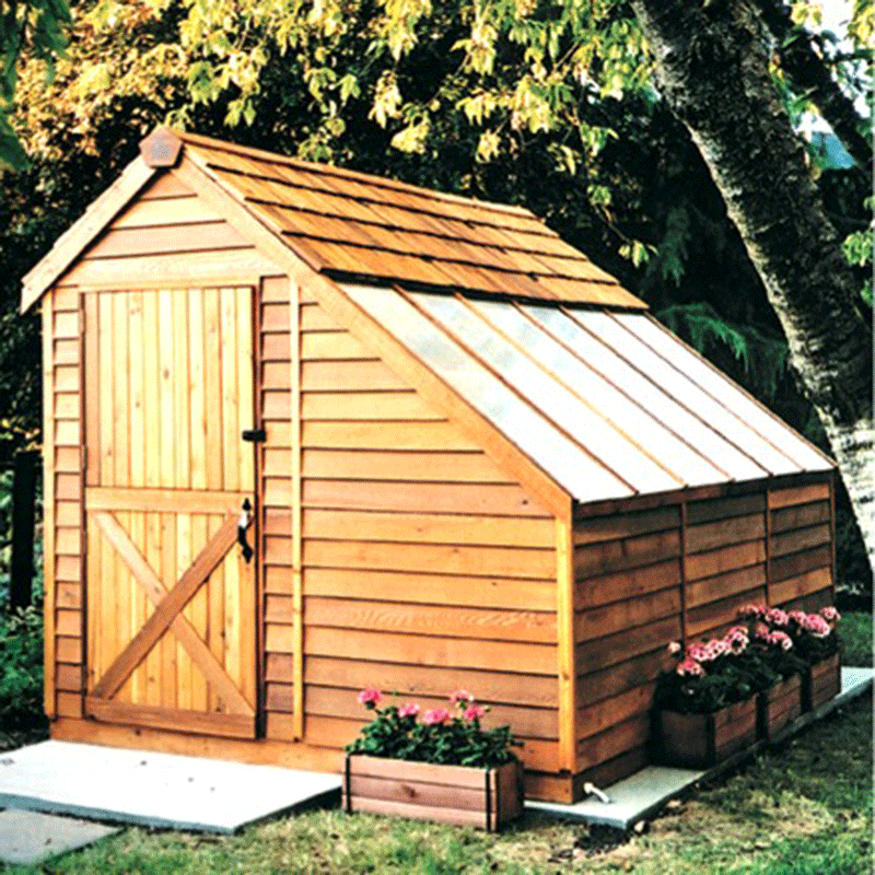 CederShed SunHouse Studio or Garden Shed with Workbenches