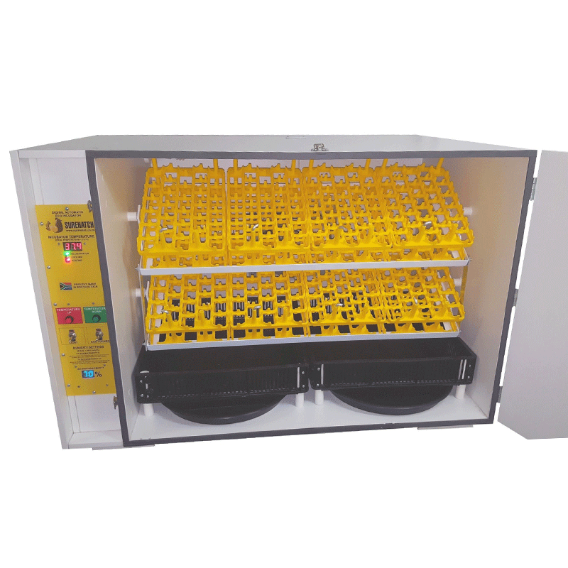 Surehatch SH680 Egg Incubator & Hatcher with Automatic Turner for Quail open doors