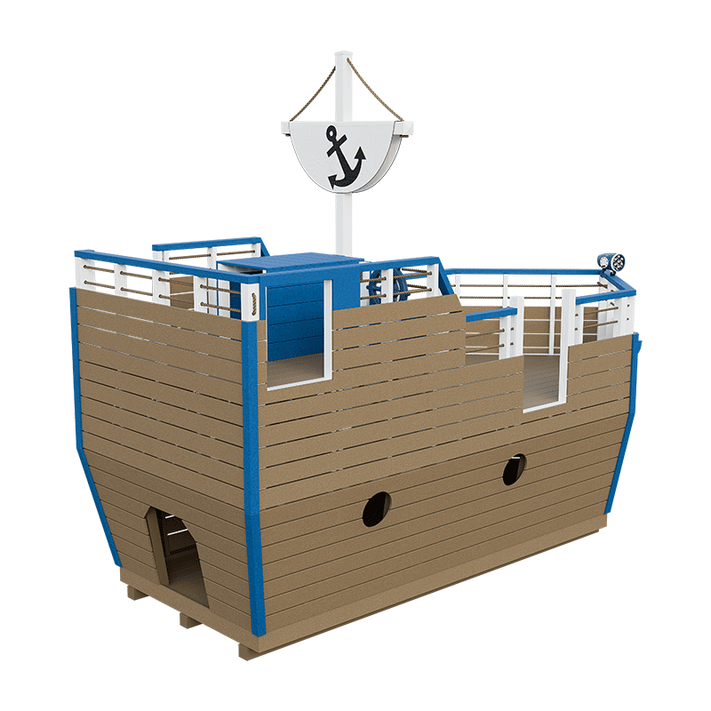 Swing Kingdom Play Set Adventurer Buccaneer blue and white side