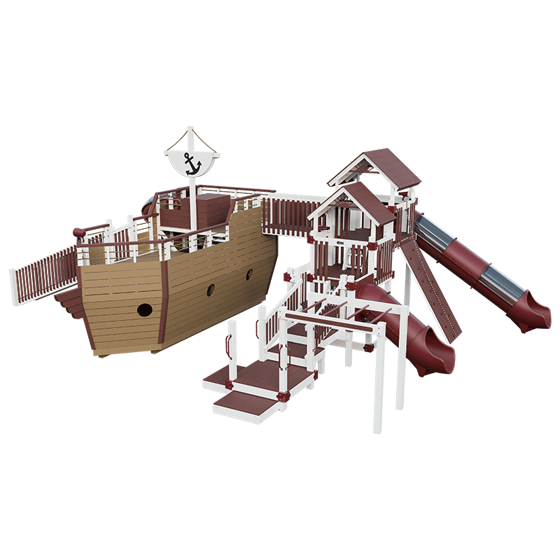 Swing Kingdom Play Set Adventurer Buccaneer red and white
