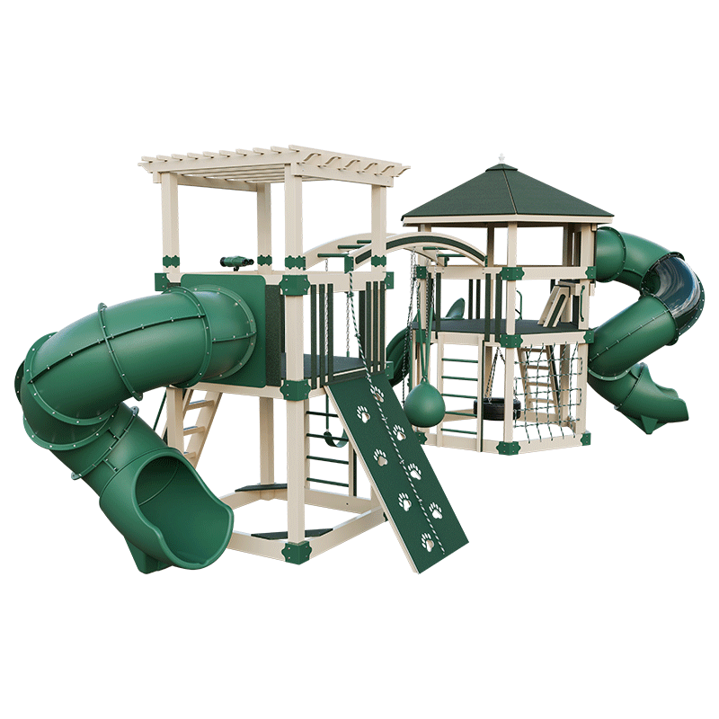 Swing Kingdom Play Set Adventurer Explorer green and almond