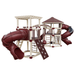 Swing Kingdom Play Set Adventurer Explorer red and almond