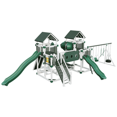 Swing Kingdom Play Set Adventurer Fortress green and white