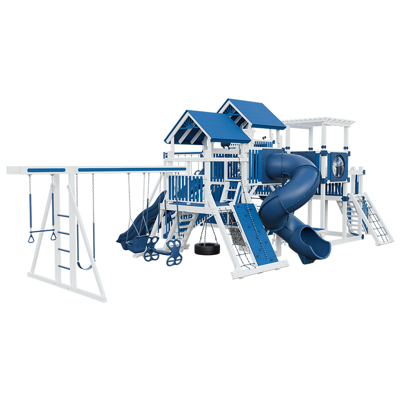 Swing Kingdom Play Set Adventurer Kingdom blue and white
