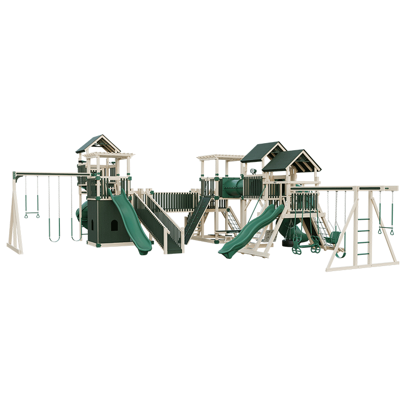 Swing Kingdom Play Set Adventurer Kingdom green and almond