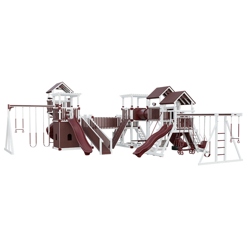 Swing Kingdom Play Set Adventurer Kingdom red and white