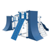 Swing Kingdom Play Set Adventurer Obstacle Course  blue and white climber