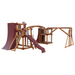 Swing Kingdom Play Set Adventurer Obstacle Course red and wood