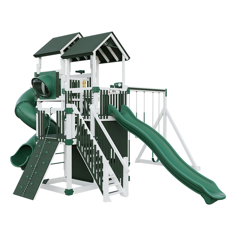 Swing Kingdom Play Set Adventurer Summit green and white