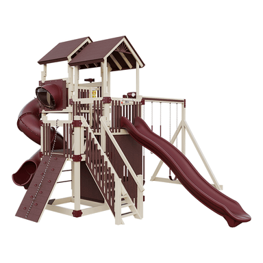 Swing Kingdom Play Set Adventurer Summit  red and almond