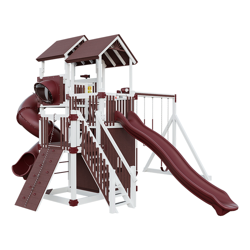 Swing Kingdom Play Set Adventurer Summit red and white