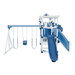 Swing Kingdom Play Set Adventurer Traverse blue and white open slide