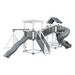 Swing Kingdom Play Set Adventurer Traverse gray and white front